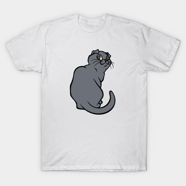 Little Gray Scottish Fold T-Shirt by RJKpoyp